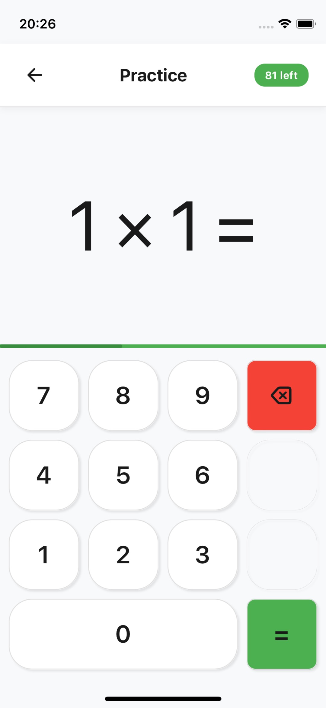 Practice Interface Screenshot